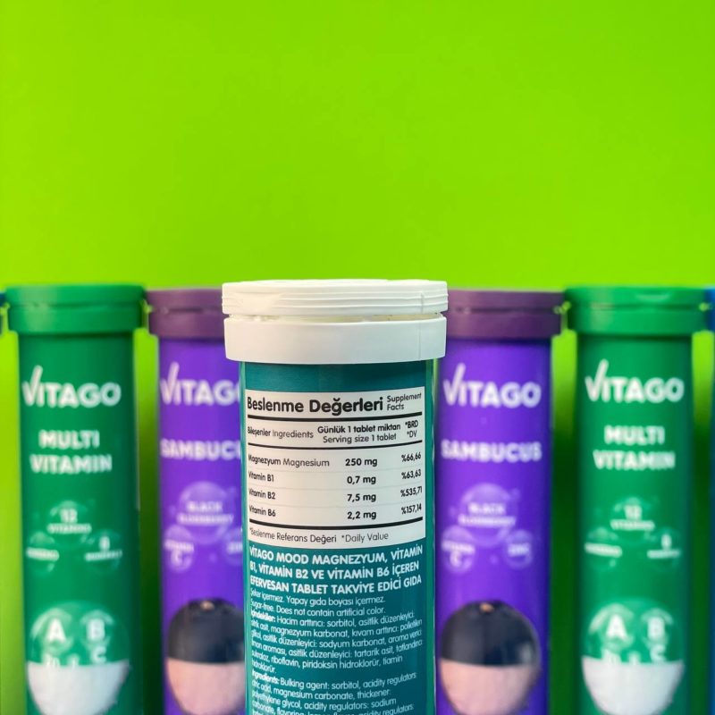 Vitago mood magnesium - шипучие таблетки с магнием, 20 таблеток