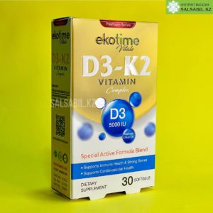 Витамин D3+K2 в капсулах Vitamin D3+K2 Ekotime, 30 капсул